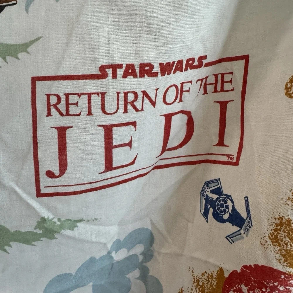 Vintage 1983 Return of the Jedi Star Wars Twin Fitted Bed Sheet Only